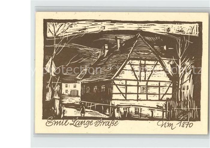 Glashuette Sachsen Emil Lange Strasse um 1870 Bild 1 Kuenstlerkarte