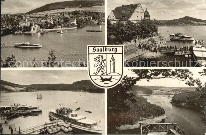 Saalburg Saale Teilansicht Bootsanlegeplatz Saalepartie