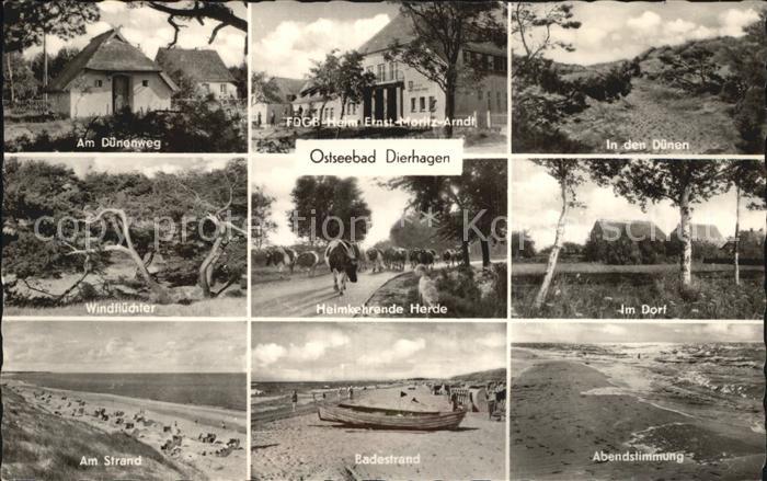 Dierhagen Ostseebad Duenenweg FDGB Erholungsheim Ernst M Arndt Duenen Windfluech