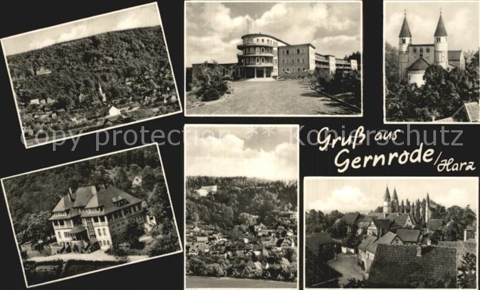 Gernrode Harz Total und Teilansichten Kirche Schloss