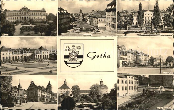 Gotha Thueringen Museum Hauptmarkt Wirtschaftsschule Orangerie Arnoldsplatz Schl