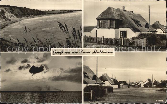 Insel Hiddensee Strand Meerblick Reethaus Ortsblick
