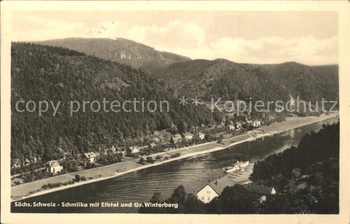 Schmilka im Elbtal mit Gr Winterberg
