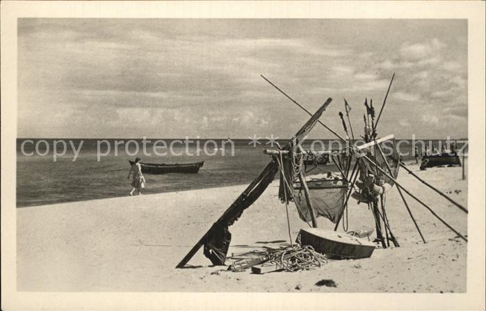 Prerow Ostseebad Fischernetze am Strand