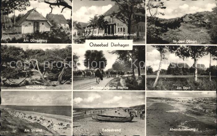 Dierhagen Ostseebad Duenenweg FDGB Erholungsheim Moritz Arndt Duenen Windfluecht