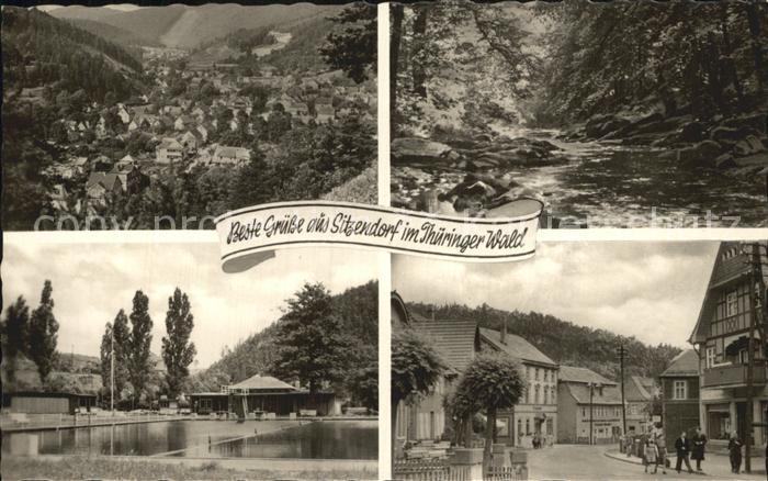 Sitzendorf Thueringen Total Schwimmbad Dorfpartie