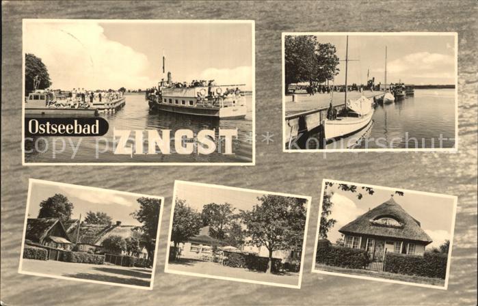 Zingst Ostseebad Bootsanlegestelle Seebruecke Dorfmotive