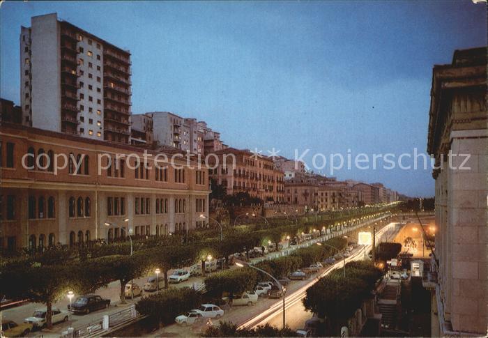 Agrigento Viale della Vittoria di notte