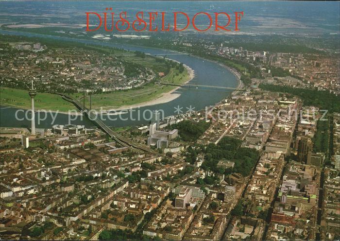 DuessELDORF  CITY Panorama mit Rheinturm Fliegeraufnahme