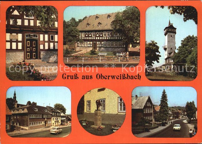 Oberweissbach Froebelmuseum Portal Markt Gasthaus zur Schaenke Rathaus Froebel P