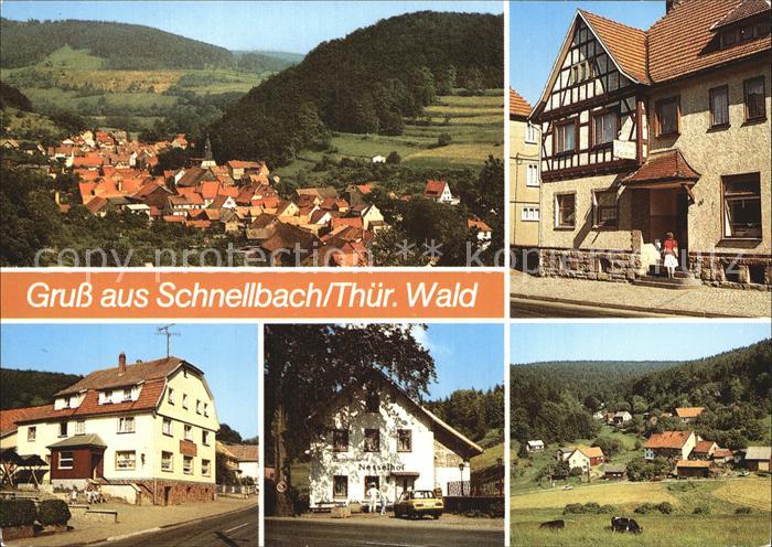 Schnellbach Thueringen Panorama Gasthaus Schwan FDGB Erholungsheim Zum Loewen Be
