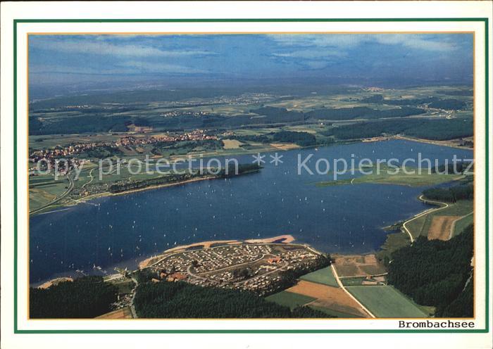 Absberg Kleiner Brombachsee mit Campingplatz Langlau Fliegeraufnahme