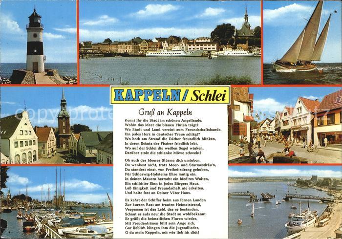 Kappeln Schlei Leuchtturm Teilansicht Segelboot Dorfpartien Hafen Drehbruecke