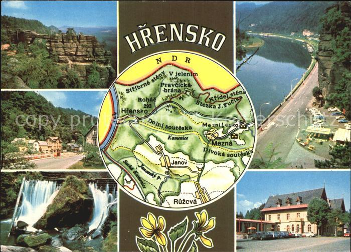 Hrensko Pravcicka brana Cast Hrenska Divoka souteska Labe a hranicni prechod do