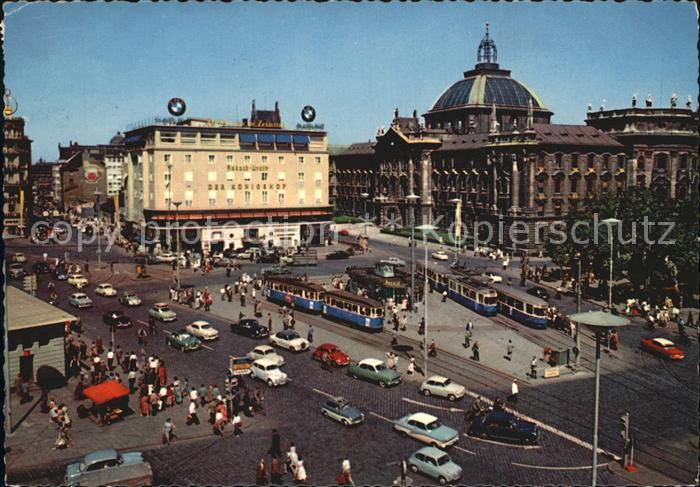 Muenchen Bayern Stachus mit Justizpalast