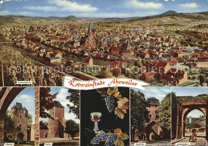 Ahrweiler Ahr Gesamtansicht Obertor Ahrtor Nidertor Adenbachtor