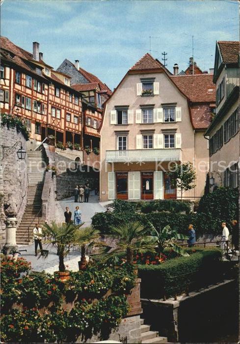 Meersburg Bodensee Steigstrasse beim Baerenbrunnen