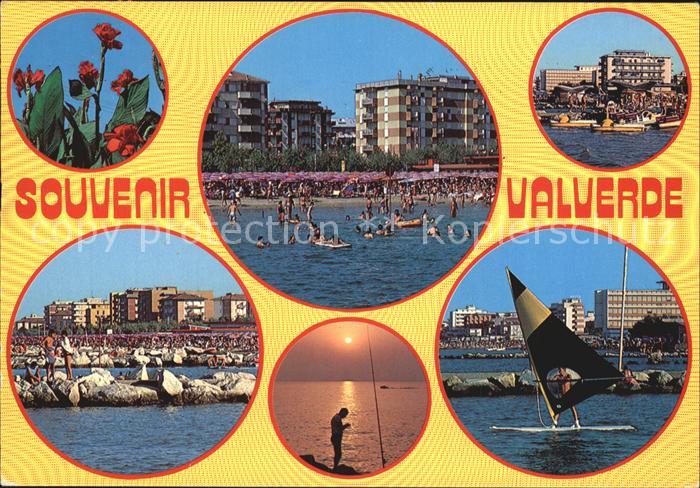 Valverde di Cesenatico Strandpartien Sonnenuntergang Surfer