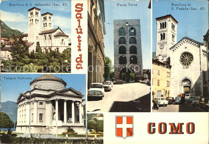 Como Lago di Como Basilica di S Abbodio Porta Torre Basilica di S Fedele Tempio