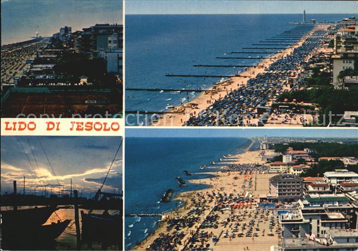 Lido di Jesolo Fliegeraufnahme Hafen Strand