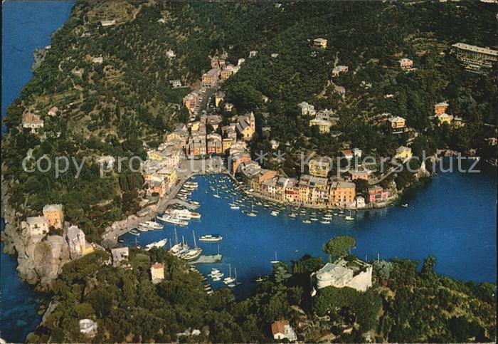 Portofino Liguria Insenatura Fliegeraufnahme