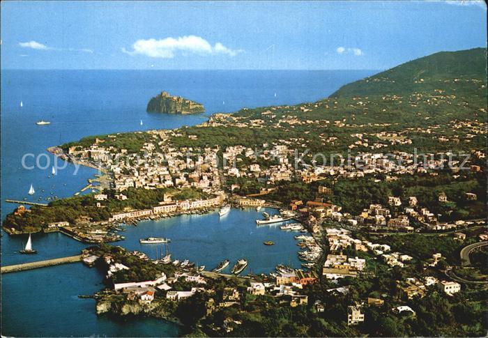 Ischia Hafen Schloss Luftbild