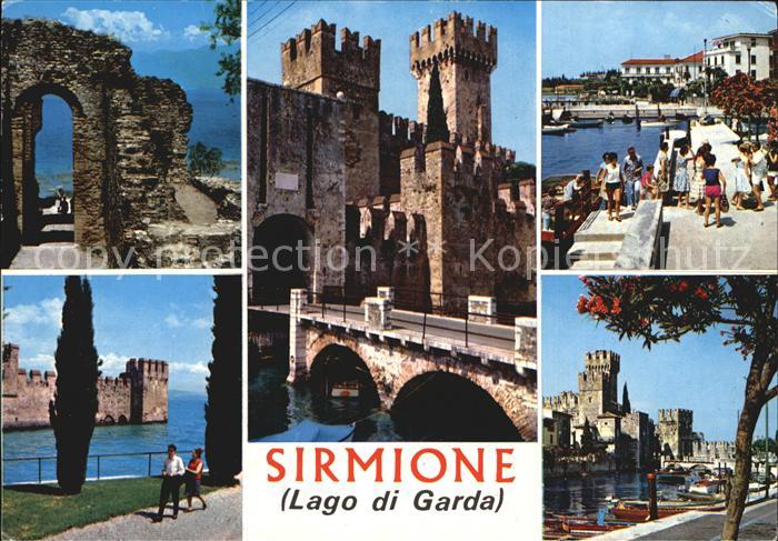 Sirmione Lago di Garda Schloss Uferpromenade