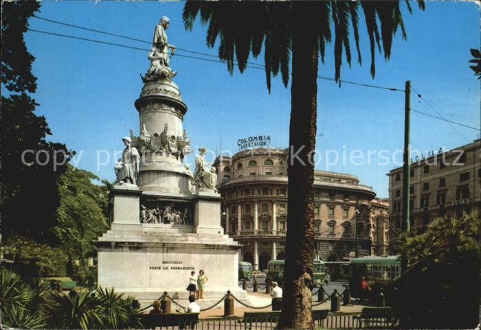 Genova Genua Liguria Monumento Colombo Acquaverde Platz