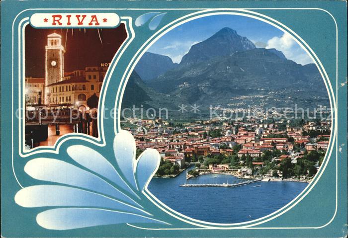 Riva del Garda Stadtansicht Kirche Nachtaufnahme