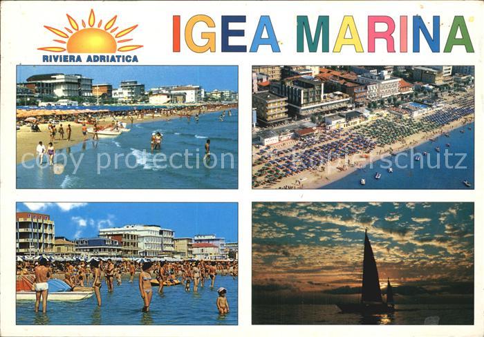Igea Marina Riviera Adriatica Strand Nachtaufnahme