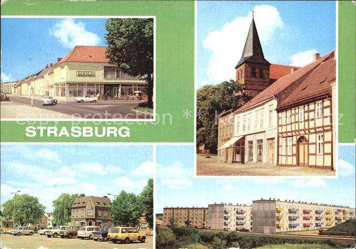 Strasburg Marktplatz Marienkirche Friedensstrasse
