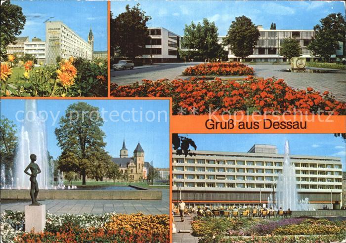 Dessau-Rosslau Scheibe Nord Hotel Stadt Dessau Bauhaus Blick zur Post