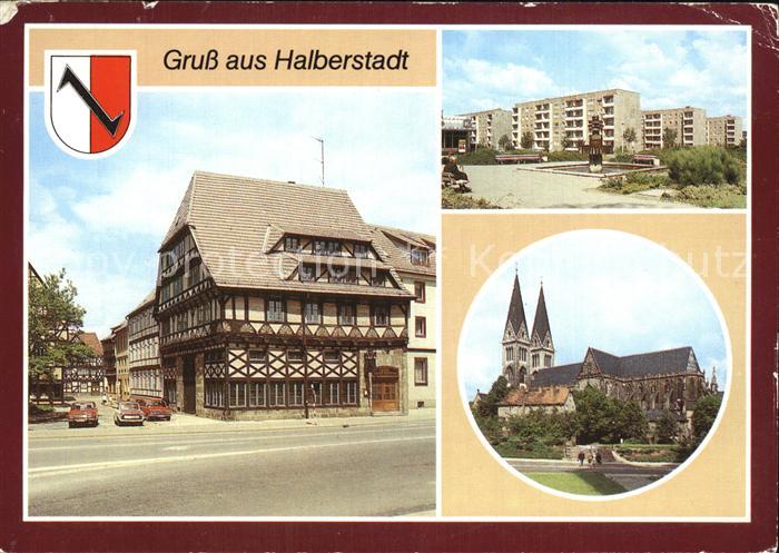 Halberstadt Dom Blick zum Hotel Sankt Florian Neubaugebiet Clara Zetkin