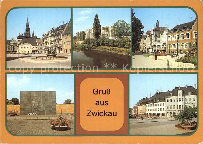 Zwickau Sachsen Hauptmarkt Wilhelm Pieck Strasse VDN Mahnmal