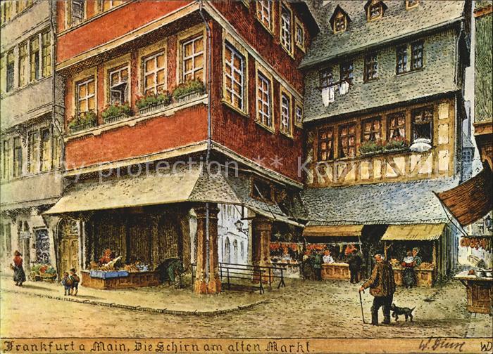 Frankfurt Main Schirn am Alten Markt Kuensterkarte