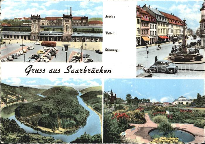 SAARBRueCKEN Saarland Brunnen Saarschleife Hauptbahnhof
