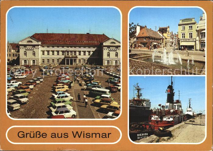 Wismar Mecklenburg Marktplatz Rathaus Kraemerstrasse Schlepper Kai