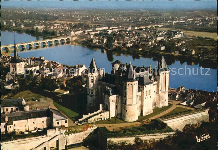 Saumur Schloss Luftbild Loire