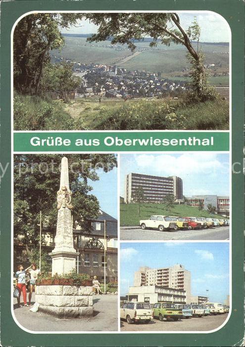 Oberwiesenthal Erzgebirge Postmeilensaeule Markt FDGB Erholungsheim Fichtelberg