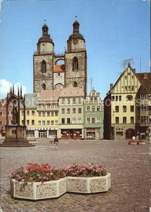 Wittenberg Lutherstadt Blick zur Stadtkirche