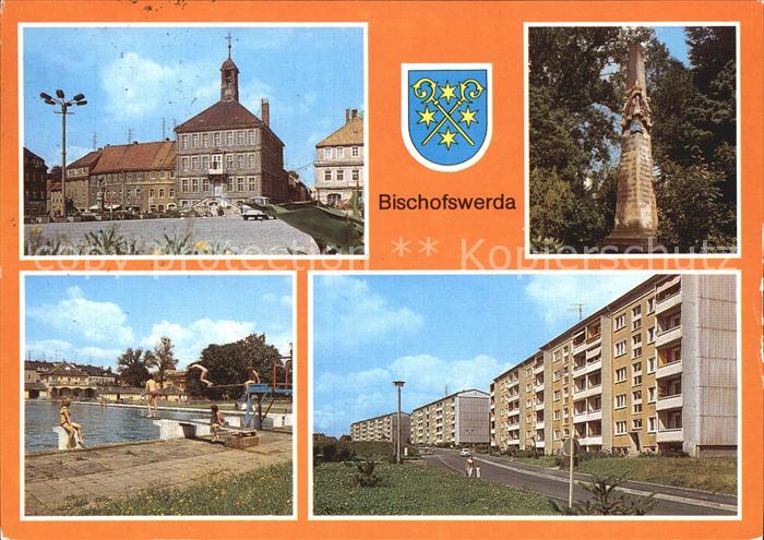 Bischofswerda Rathaus Postmeilensaeule Freibad Neubaugebiet