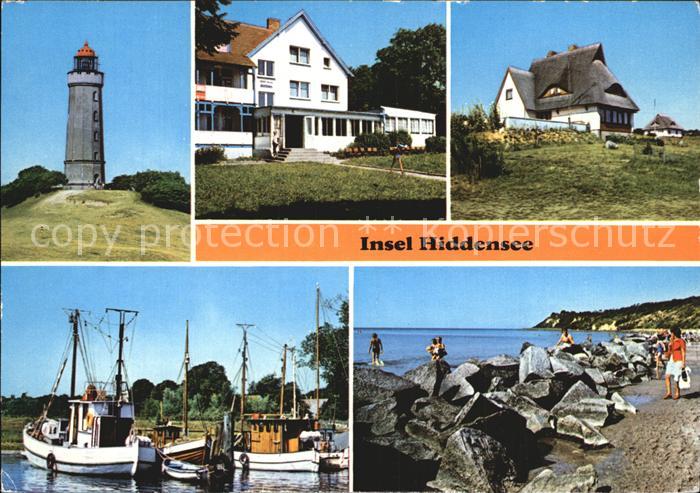 Kloster Hiddensee Leuchtturm Fischerhaus Hafen Strand FDGB Erholungsheim