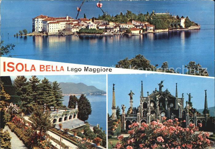 Isola Bella Lago Maggiore Fliegeraufnahme Park und Schloss