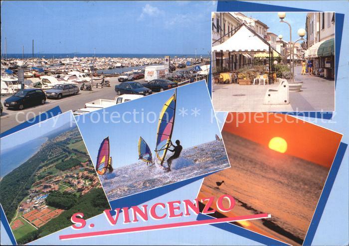 San Vincenzo Toscana Fliegeraufnahme Sonnenuntergang Fussgaengerzone