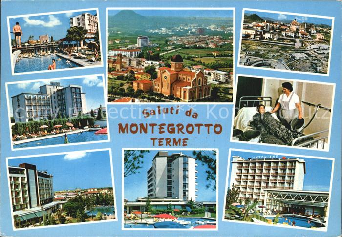 Montegrotto Terme Kirche Kurhaeuser Schwimmbad