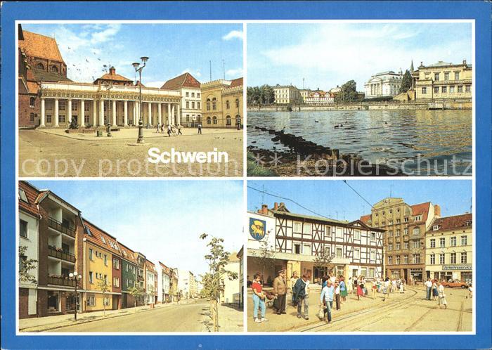 Schwerin Mecklenburg Marktplatz Grosser Moor Leninplatz