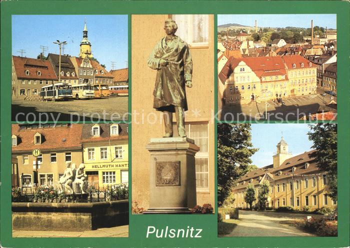 Pulsnitz Sachsen Marktbrunnen Platz der Befreiung Denkmal