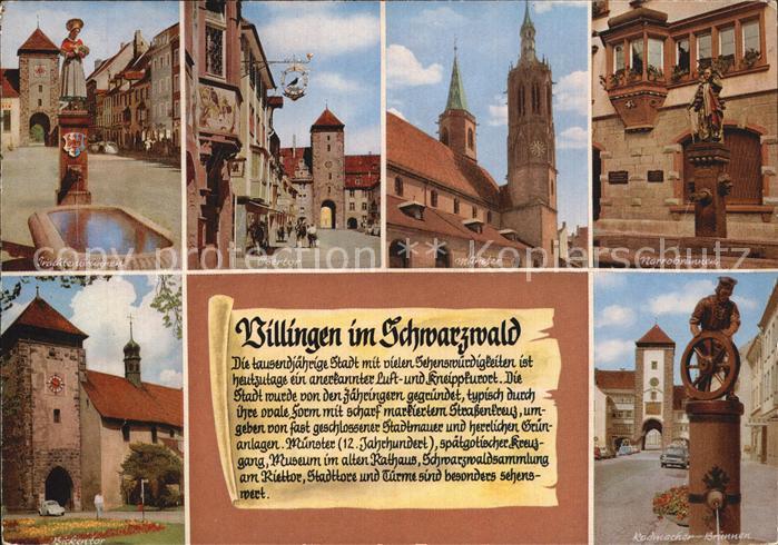 Villingen-Schwenningen Obertor Narrenbrunnen Oberbrunnen Muenster