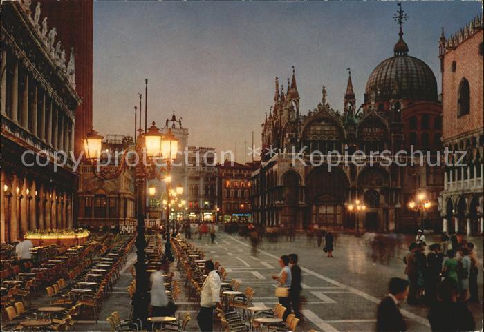 Venezia Venedig Kleiner Markusplatz bei Nacht