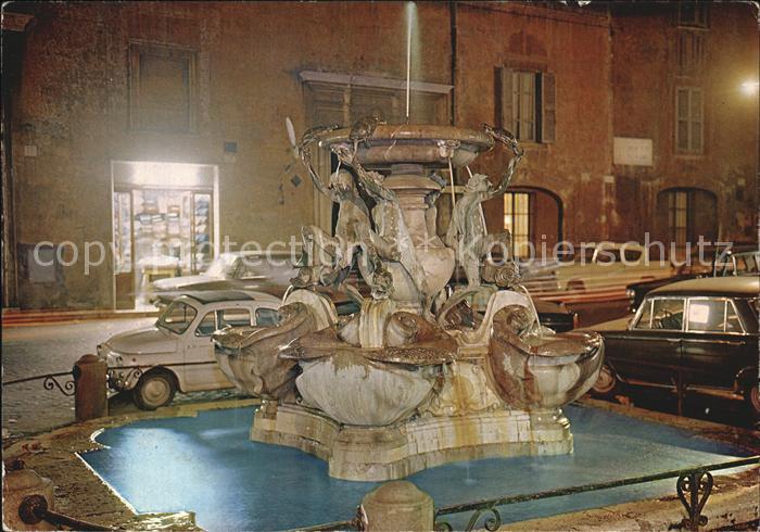 Roma Rom Schlidkroetenbrunnen bei Nacht